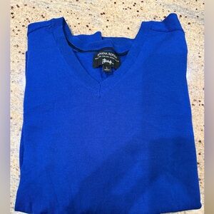 Banana Republic Baruffa Italian Yarn Merino Wool Sweater Men’s L Blue V Neck